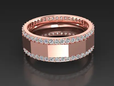 Diamond Jewelry Ring 3D print model 3D print model