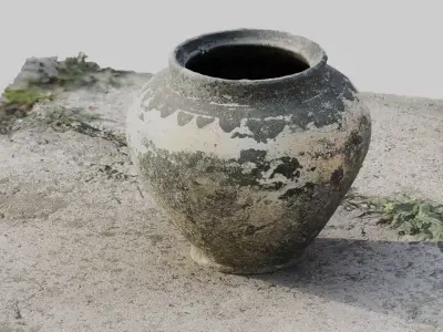 Scanned Detailed old bowl 3D model