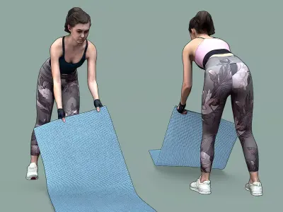 Stylized Fitness Character 3D model