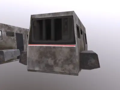 Cartoon Stylized Sci-Fi Car With 2 Texture Low-poly 3D model