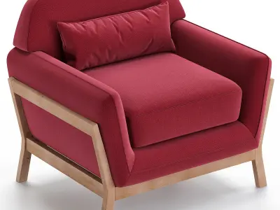 Armchair ennis Low-poly 3D model