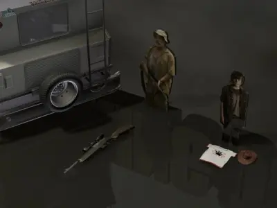 Walking Dead Set 3D model