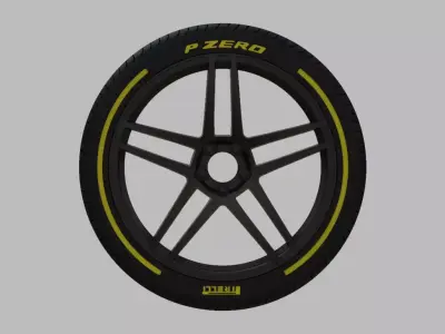 Miniature Enkei RSF5 Rim and Tire - 3D Print - No Textures 3D print model
