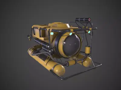 Submarine Low-poly 3D model Low-poly