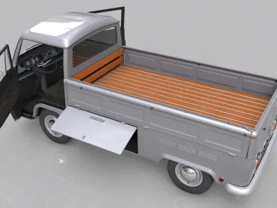 Volkswagen T2 Pickup Single Cab 1962 3D model