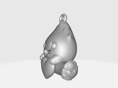 Flame Heart Valentine Holding Heart  Romantic Valentines Day 3D print model