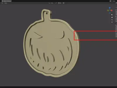 horror pumpkin Keychain 3D print model