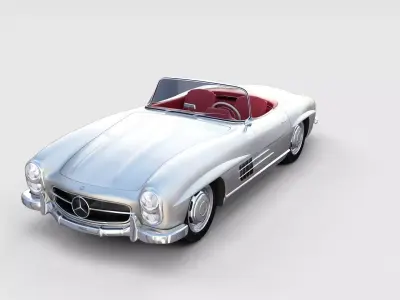 Fully Modelled Mercedes 300SL Roadster rev 3D model