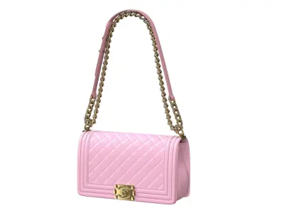 Boy Handbag Pink Leather  Low-poly 3D model