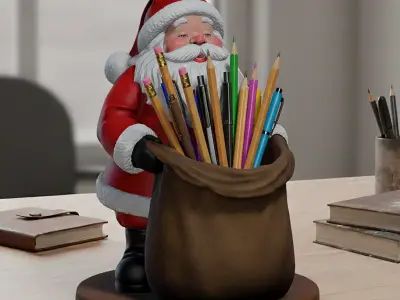 Santa Claus with a Gift Sack 3D print model