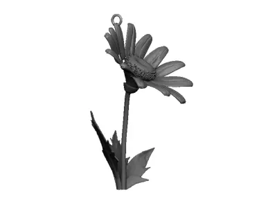 daisy flower pendant 3D print model