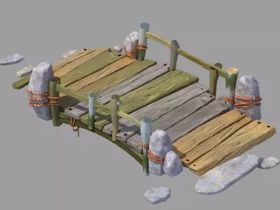 Game Wood Build - Bridge 05Game Wood Build - Bridge 05 3D model