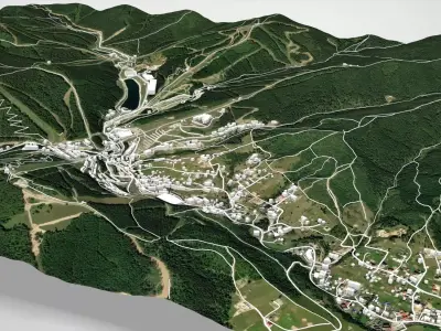 Bukovel  resort Carpathians Ukraine  3D model