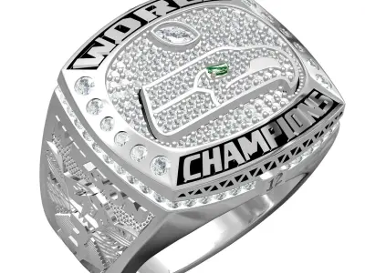 Seahawks Super Bowl Championship Ring 3D print model