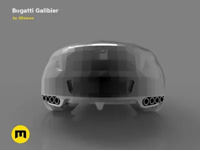 A four-seat concept car - Bugatti Galibier 3D print model