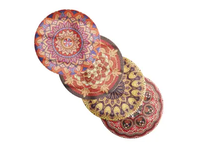 Round carpet 17 3D model