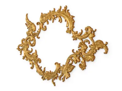 Plaster decorative frame ornament 27 3D model