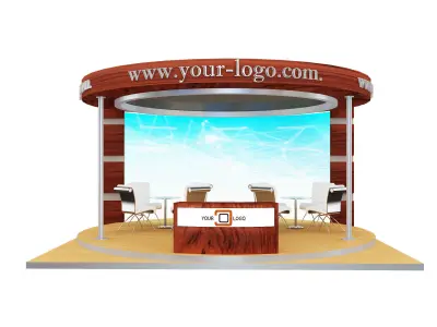 Booth Exhibition Stand a596c 3D model