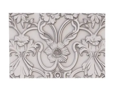 decor set wall panel wall relief mural CNC 36 3D model