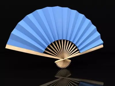 Chinese fan Low-poly 3D model