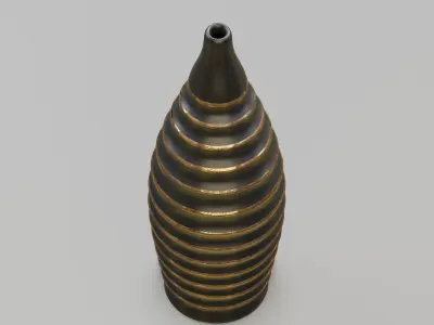Vase20 vase with gold stripes 3D model