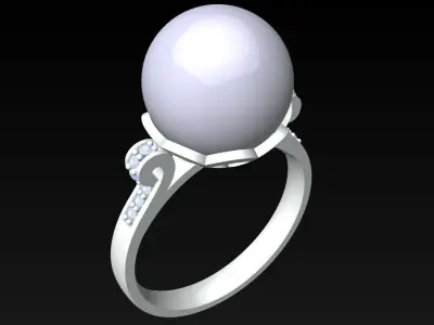 Pearl Ring - Womens Rings  - N832315 3D print model