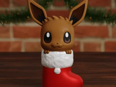 Eevee Pikachu Stocking Xmas Tree Ornaments Decoration 3D print model