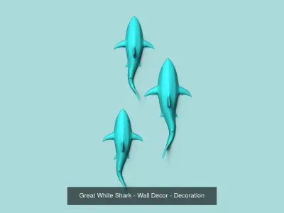 03 Sharks Wall Decor Collection - Design Decoration