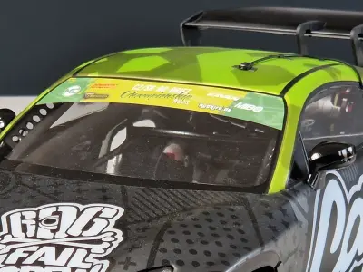 10th scale RC Drift bodyshell roll cage 3D print model