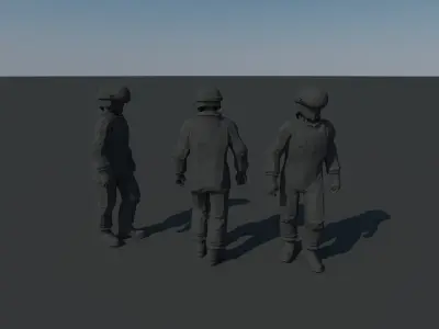 humanoid robot 25mm Free 3D print model