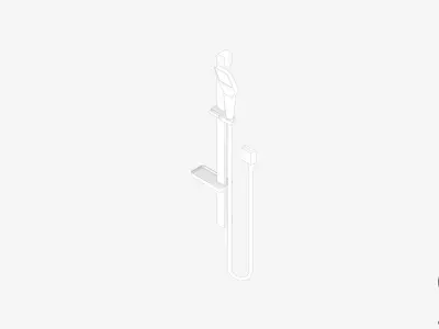 Shower - Rail - Luxury - Garment Low-poly 3D model
