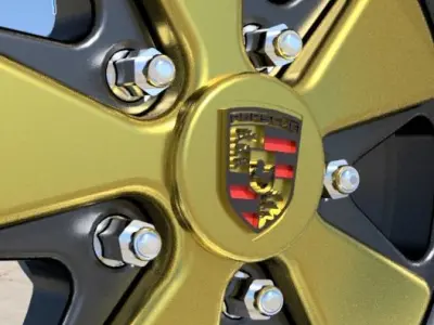 PORSCHE FUCHS RIMS 18 INCH WITH ADVAN TIRES FOR SCALE MODELS  3D print model