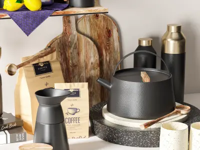 kitchen set1 -nordic 3D model