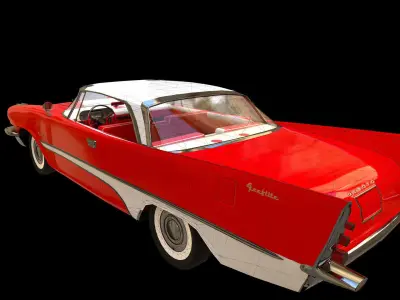 1957s DeSoto Fireflite Low-poly 3D model