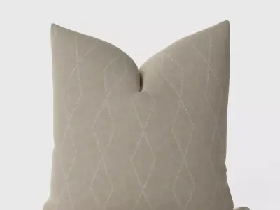 Geometric Boho Diamonds - Outdoor Throw Pillow 3D model