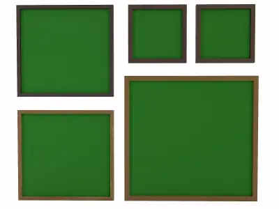 Abstract Painting frames 3d model Low-poly 3D model