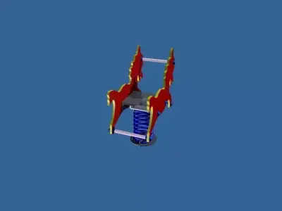 Seesaw rocket launcher Free 3D model