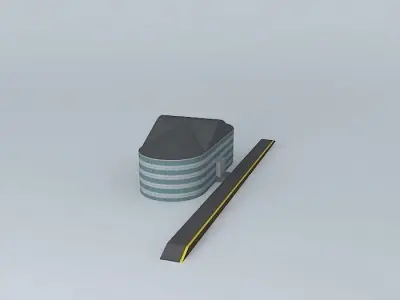 railway building Free 3D model