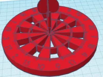 Dartboard With Bullseye 3D print model