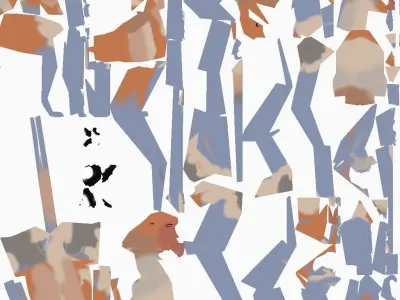 Probosci Monkey Low-poly 3D model