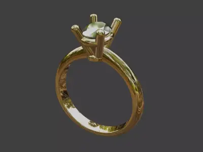 Diamond oval solitaire Size K 1 ct  3D print model