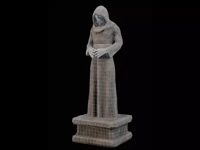 Robed Statue Low-poly 3D model