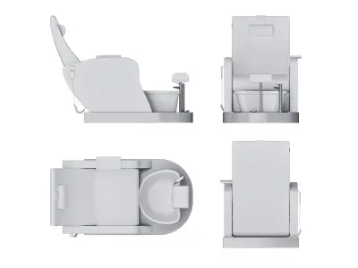 Spa pedicure chair Low-poly 3D model