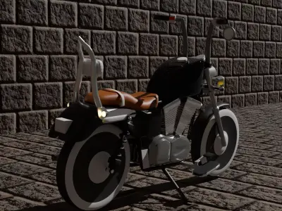 Harley Davidson Lowpoly Model 3D model
