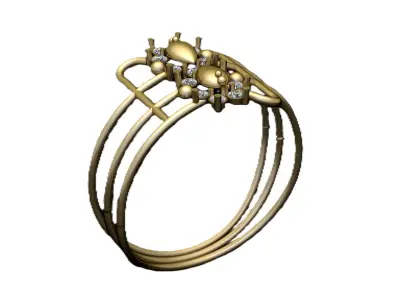 PRECIOUS EMBELLISHED RING 3D PRINTABLE MODEL 3D print model