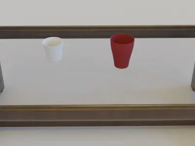 Table - Glass Low-poly 3D model