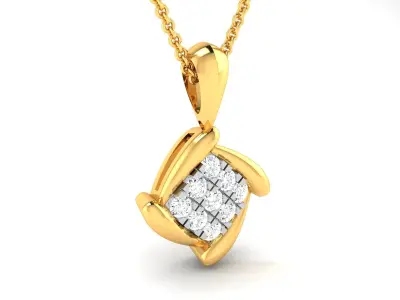 Solitaire Women Pendants 3dm STL OBJ FBX Render Details 3D print model 3