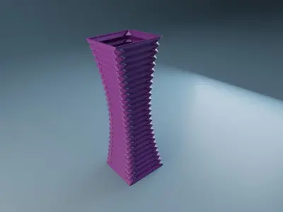 Vase geometry lines 3D print model