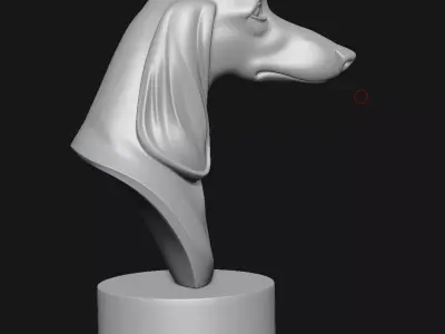 Dog sculpture 3D print model shop