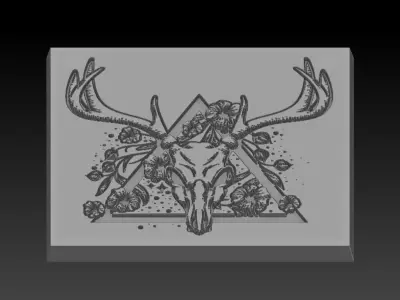 Deer Head 3D print model